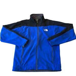 The North Face Men's Soft Shell Full Zip Jacket Blue Black Size M